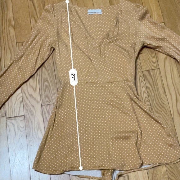 Urban Outfitters Burnt orange & White Polka Dot faux rap Romper size XS - Picture 6 of 11